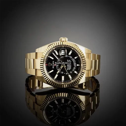 Marvellous Replica Rolex Sky-dweller 326938 Caliber 9001 Automatic Movement 42mm Yellow Gold Case Mens/unisex Watch - Image 7