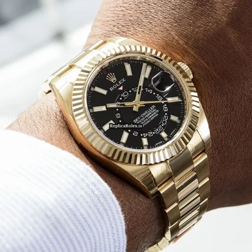 Marvellous Replica Rolex Sky-dweller 326938 Caliber 9001 Automatic Movement 42mm Yellow Gold Case Mens/unisex Watch - Image 8