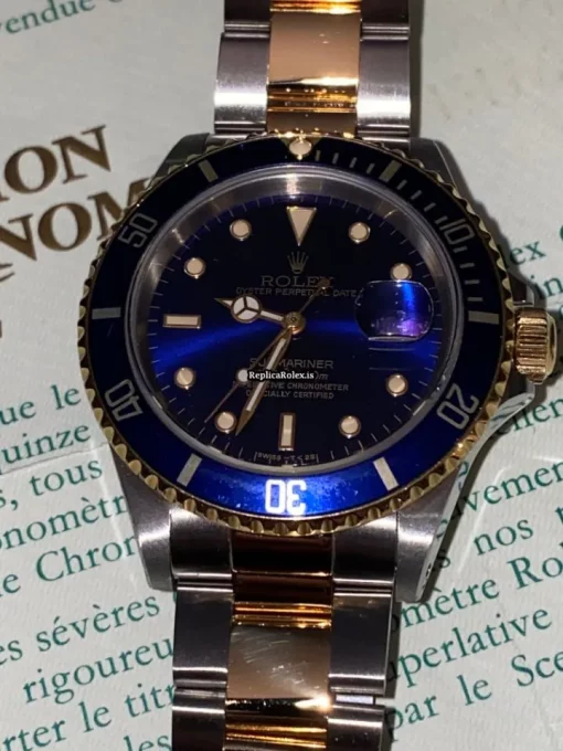 Unique Replica Rolex Submariner Date 16613 Caliber 3135 Automatic Movement 40mm Gold/steel Case Mens/unisex Watch - Image 4