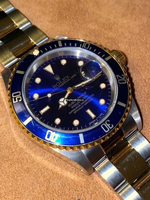 Unique Replica Rolex Submariner Date 16613 Caliber 3135 Automatic Movement 40mm Gold/steel Case Mens/unisex Watch - Image 5