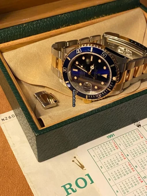 Unique Replica Rolex Submariner Date 16613 Caliber 3135 Automatic Movement 40mm Gold/steel Case Mens/unisex Watch - Image 6