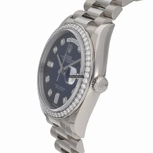 Swiss Fake Rolex Day-date 36 128349rbr Caliber 3255 Automatic Movement 36mm White Gold Case Watch - Image 2