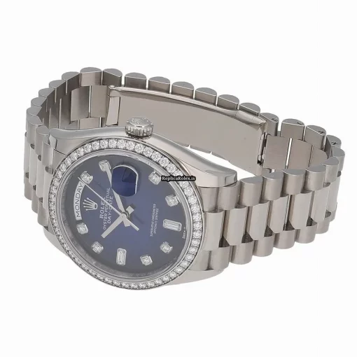 Swiss Fake Rolex Day-date 36 128349rbr Caliber 3255 Automatic Movement 36mm White Gold Case Watch - Image 5
