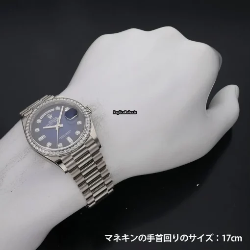 Swiss Fake Rolex Day-date 36 128349rbr Caliber 3255 Automatic Movement 36mm White Gold Case Watch - Image 6