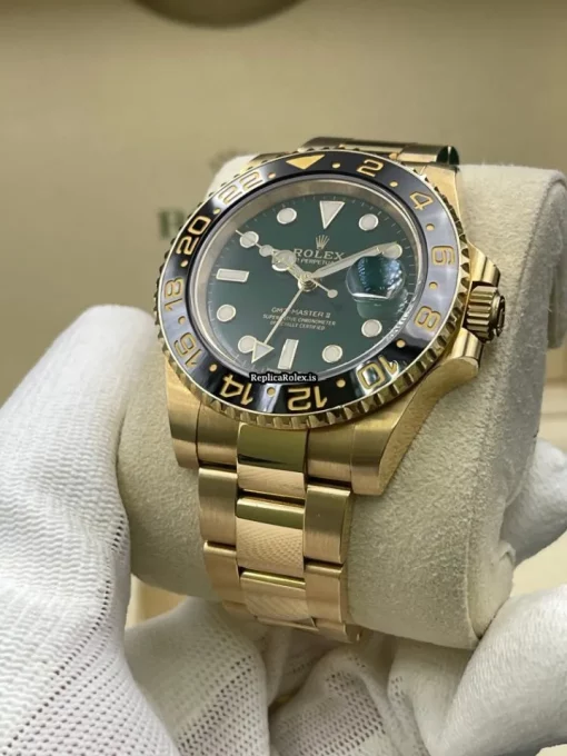 Appealing Replica Rolex Gmt-master II 116718ln Caliber 3186 Automatic Movement 40mm Yellow Gold Case Mens/unisex Watch - Image 6