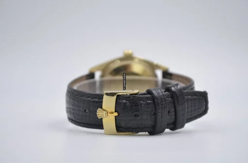 Distinctive Replica Rolex Oyster Perpetual Date 1503 Caliber 1570 Automatic Movement 34mm Yellow Gold Case Mens/unisex Watch - Image 10