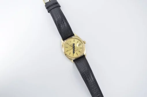 Distinctive Replica Rolex Oyster Perpetual Date 1503 Caliber 1570 Automatic Movement 34mm Yellow Gold Case Mens/unisex Watch - Image 12