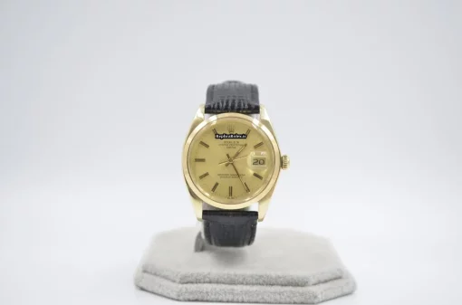 Distinctive Replica Rolex Oyster Perpetual Date 1503 Caliber 1570 Automatic Movement 34mm Yellow Gold Case Mens/unisex Watch - Image 2
