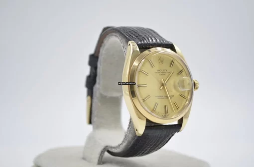 Distinctive Replica Rolex Oyster Perpetual Date 1503 Caliber 1570 Automatic Movement 34mm Yellow Gold Case Mens/unisex Watch - Image 3