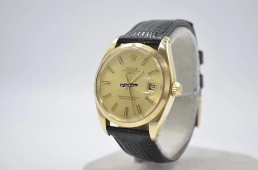 Distinctive Replica Rolex Oyster Perpetual Date 1503 Caliber 1570 Automatic Movement 34mm Yellow Gold Case Mens/unisex Watch - Image 4