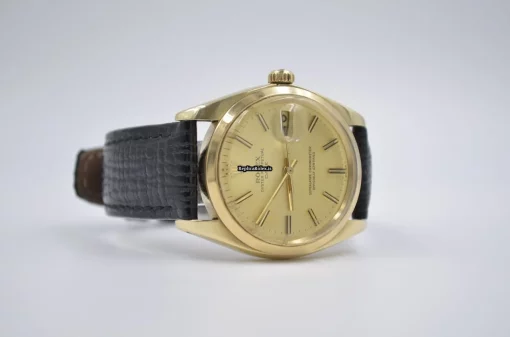 Distinctive Replica Rolex Oyster Perpetual Date 1503 Caliber 1570 Automatic Movement 34mm Yellow Gold Case Mens/unisex Watch - Image 6