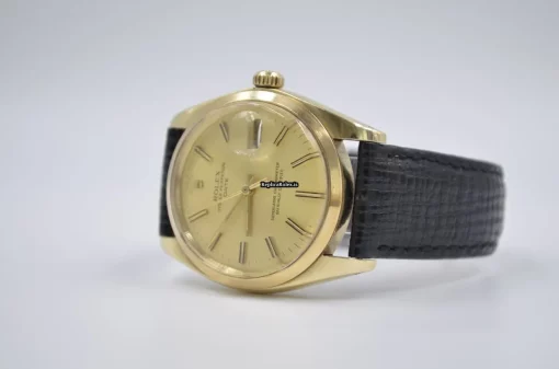 Distinctive Replica Rolex Oyster Perpetual Date 1503 Caliber 1570 Automatic Movement 34mm Yellow Gold Case Mens/unisex Watch - Image 7