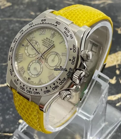 Excellent Fake Rolex Daytona 116519 Caliber 4130 Automatic Movement 40mm White Gold Case Mens/unisex Watch - Image 3