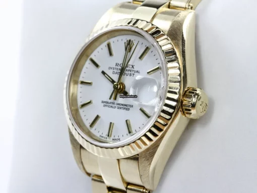 Exquisite Fake Rolex Lady-datejust 69178 Caliber 2135 Automatic Movement 26mm Yellow Gold Case Womens Watch - Image 3