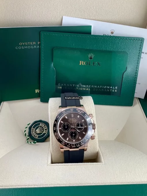 Wholesale Replica Rolex Daytona 116515ln-0041 Caliber 4130 Automatic Movement 40mm Rose Gold Case Mens/unisex Watch - Image 2