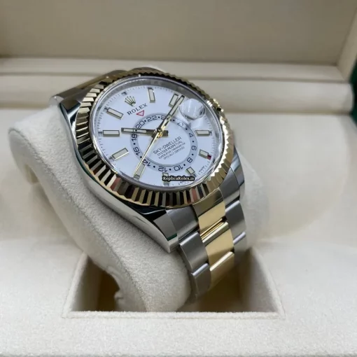 1:1 Replica Rolex Sky-dweller 326933 Caliber 9001 Automatic Movement 42mm Gold/steel Case Mens/unisex Watch - Image 11