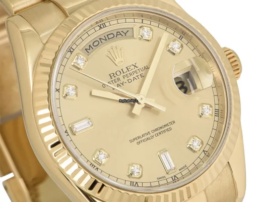 Defect Replica Rolex Day-date 36 118238 Automatic Movement 36mm Yellow Gold Case Mens/unisex Watch - Image 4