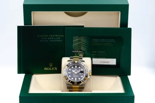 Cool Fake Rolex Sea-dweller 4000 126603 Caliber 3235 Automatic Movement 43mm Gold/steel Case Mens/unisex Watch - Image 9