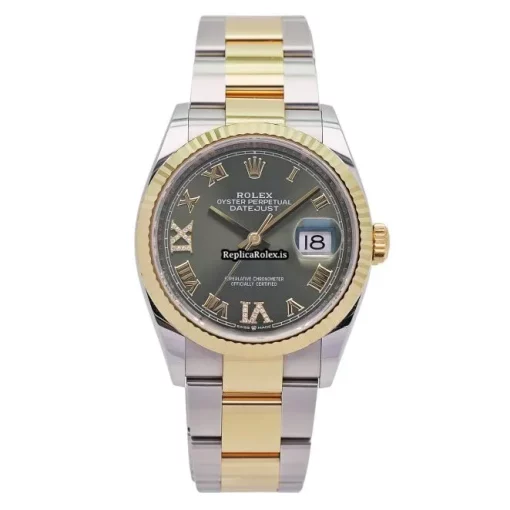 Cheap Fake Rolex Datejust 126233 Automatic Movement 36mm Gold/steel Case Womens Watch