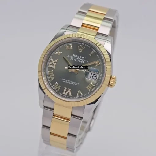 Cheap Fake Rolex Datejust 126233 Automatic Movement 36mm Gold/steel Case Womens Watch - Image 2