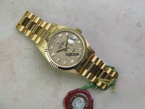 Fantastic Replica Rolex Day-date 36 18238 Automatic Movement 36mm Yellow Gold Case Mens/unisex Watch - Image 6