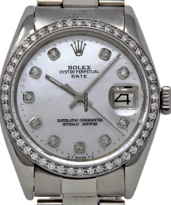Defect Copy Rolex Oyster Perpetual Date 1500 Automatic Movement 34mm Steel Case Womens Watch