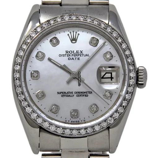 Defect Copy Rolex Oyster Perpetual Date 1500 Automatic Movement 34mm Steel Case Womens Watch