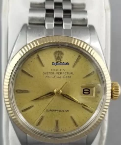 Cheap Fake Rolex Air King Date 5701 Caliber 1535 Automatic Movement 34x41mm Gold/steel Case Mens/unisex Watch