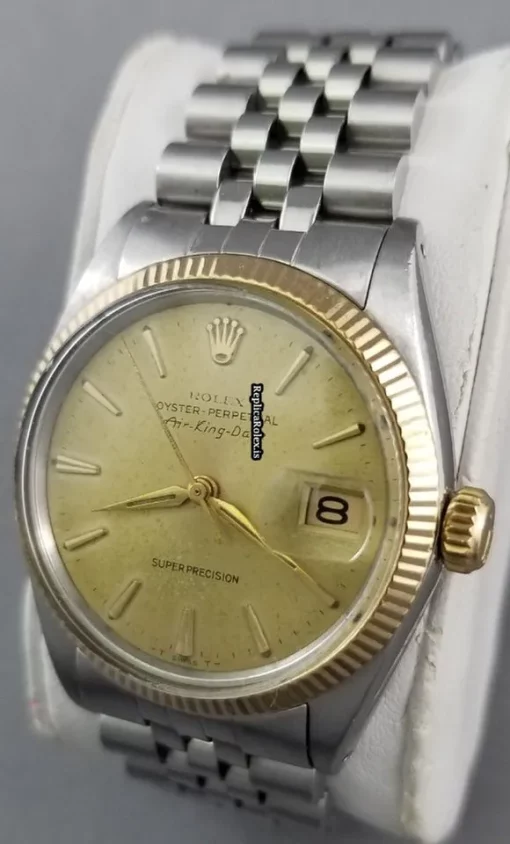 Cheap Fake Rolex Air King Date 5701 Caliber 1535 Automatic Movement 34x41mm Gold/steel Case Mens/unisex Watch - Image 4