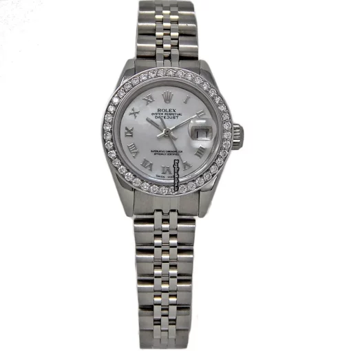 Attractive Fake Rolex Lady-datejust 69174 Automatic Movement 26mm Steel Case Womens Watch - Image 2