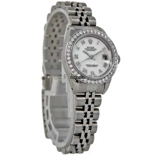Attractive Fake Rolex Lady-datejust 69174 Automatic Movement 26mm Steel Case Womens Watch - Image 5