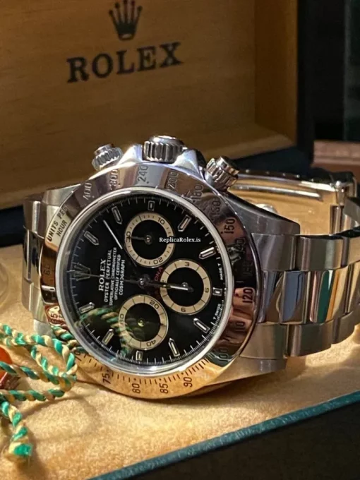 Excellent Replica Rolex Daytona 16520 Zenith El Primero Caliber 4030 Automatic Movement 40mm Steel Case Mens/unisex Watch - Image 5