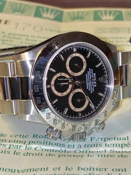 Excellent Replica Rolex Daytona 16520 Zenith El Primero Caliber 4030 Automatic Movement 40mm Steel Case Mens/unisex Watch - Image 9