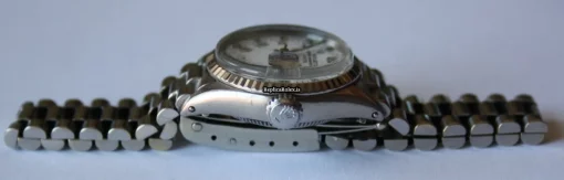 High-end Replicas Rolex Oyster Perpetual Lady Date 6517 Caliber 1161 Automatic Movement 26mm White Gold Case Womens Watch - Image 8