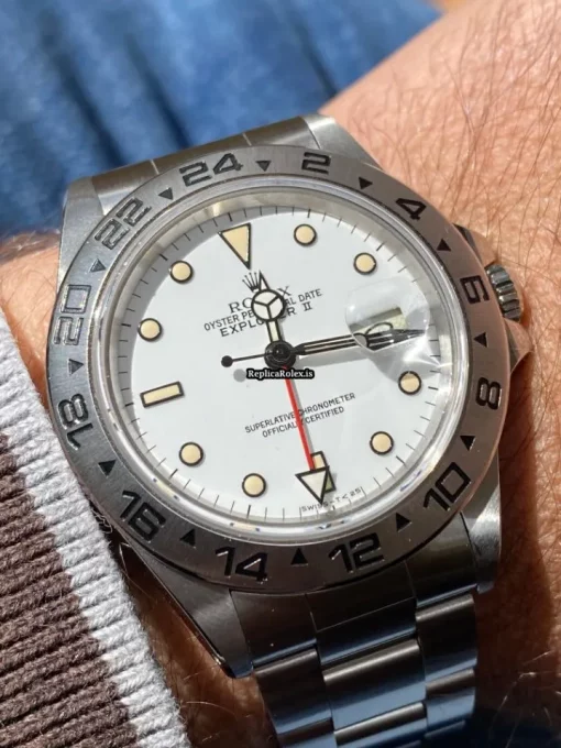 Suitable Replicas Rolex Explorer II 16550 Caliber 3085 Automatic Movement 40mm Steel Case Mens/unisex Watch - Image 4