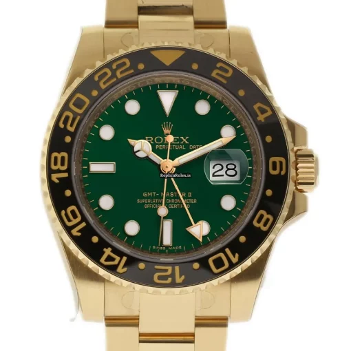 1:1 Fakes Rolex Gmt-master II 116718 Caliber 3186 Automatic Movement 40mm Yellow Gold Case Mens/unisex Watch