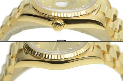 Excellent Replica Rolex Day-date 36 18238 Caliber 3155 Automatic Movement 36mm Yellow Gold Case Mens/unisex Watch - Image 7