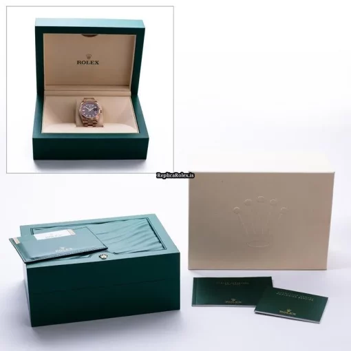 Ideal Fakes Rolex Day-date 40 228235 Automatic Movement 40mm Rose Gold Case Mens/unisex Watch - Image 8
