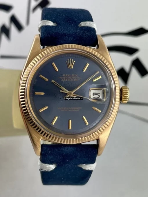 Perfect Replica Rolex Datejust 6605 Caliber 1065 Automatic Movement 36mm Rose Gold Case Mens/unisex Watch - Image 2