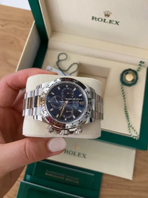 Good Copy Rolex Daytona 116509 Caliber 4130 Automatic Movement 40mm White Gold Case Mens/unisex Watch - Image 2