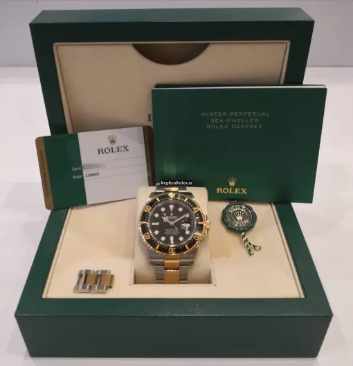 Remarkable Knockoff Rolex Sea-dweller 126603 Caliber 3235 Automatic Movement 43mm Gold/steel Case Mens/unisex Watch - Image 8