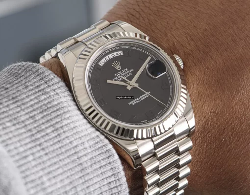 Excellent Replica Rolex Day-date II 218239 Automatic Movement 41mm White Gold Case Mens/unisex Watch - Image 8