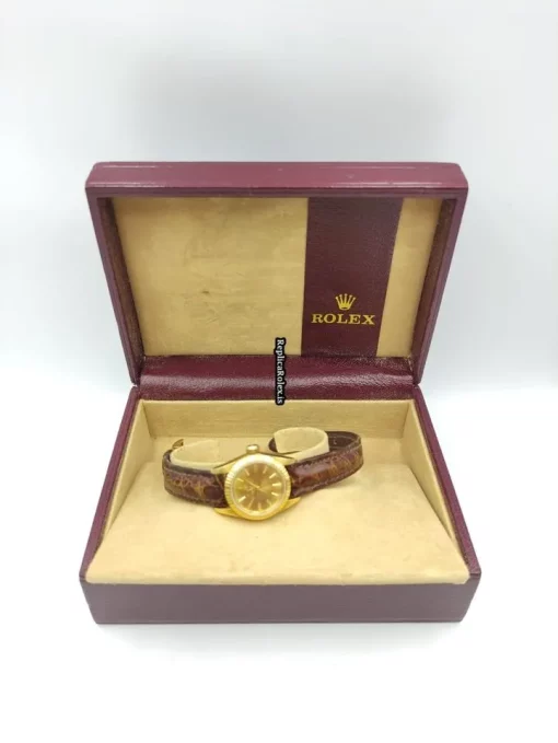 Aaa Fake Rolex Oyster Perpetual 67198 Caliber 2130 Automatic Movement Yellow Gold Case Womens Watch