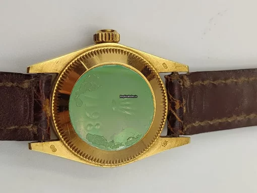 Aaa Fake Rolex Oyster Perpetual 67198 Caliber 2130 Automatic Movement Yellow Gold Case Womens Watch - Image 8