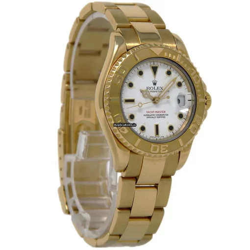 Discount Replica Rolex Yacht-master 68628 Automatic Movement 35mm Yellow Gold Case Womens Watch - Image 5