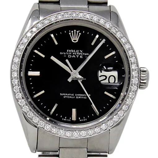 Discount Replica Rolex Oyster Perpetual Date 1500 Automatic Movement 34mm Steel Case Womens Watch