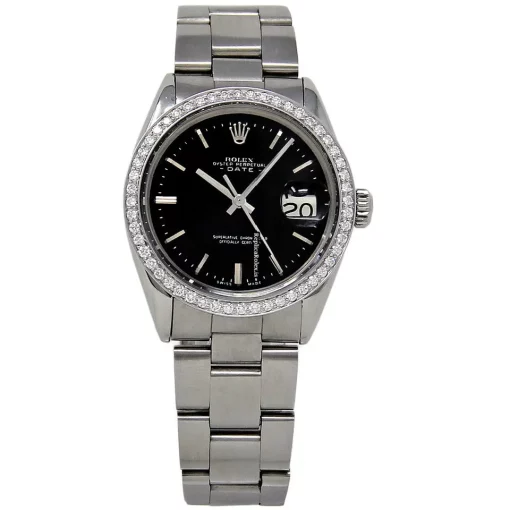 Discount Replica Rolex Oyster Perpetual Date 1500 Automatic Movement 34mm Steel Case Womens Watch - Image 2