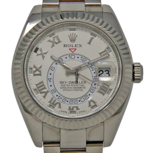Attractive Fake Rolex Sky-dweller 326939 Caliber 9001 Automatic Movement 42mm White Gold Case Mens/unisex Watch