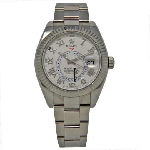 Attractive Fake Rolex Sky-dweller 326939 Caliber 9001 Automatic Movement 42mm White Gold Case Mens/unisex Watch - Image 2