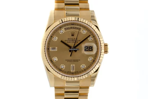 Wonderful Fake Rolex Day-date 36 118238 Caliber 3155 Automatic Movement 36mm Yellow Gold Case Mens/unisex Watch